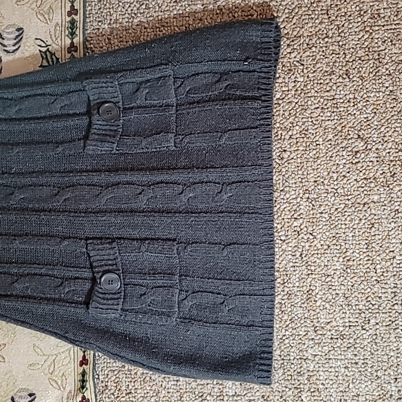Gently loved Long sweater by Derek Heart size Girls medium 10/12 EUC dark grey - Picture 2 of 10